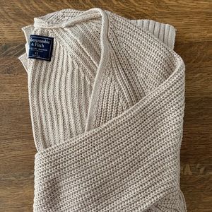 Abercrombie Beige Cardigan Sweater